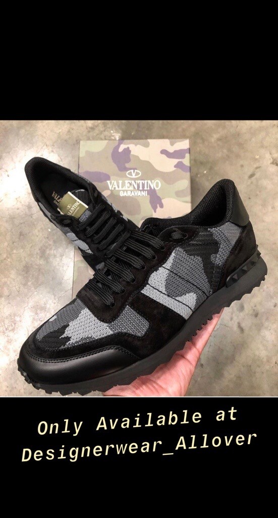 mens valentino mesh trainers